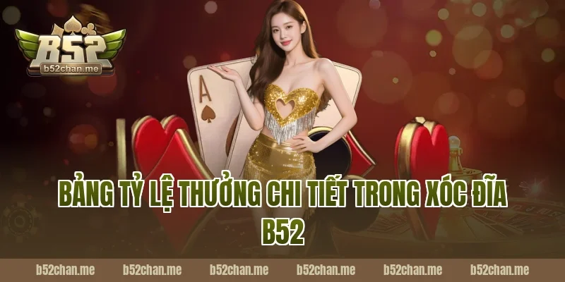 Bảng Tỷ Lệ Thưởng Chi Tiết Trong Xóc Đĩa B52